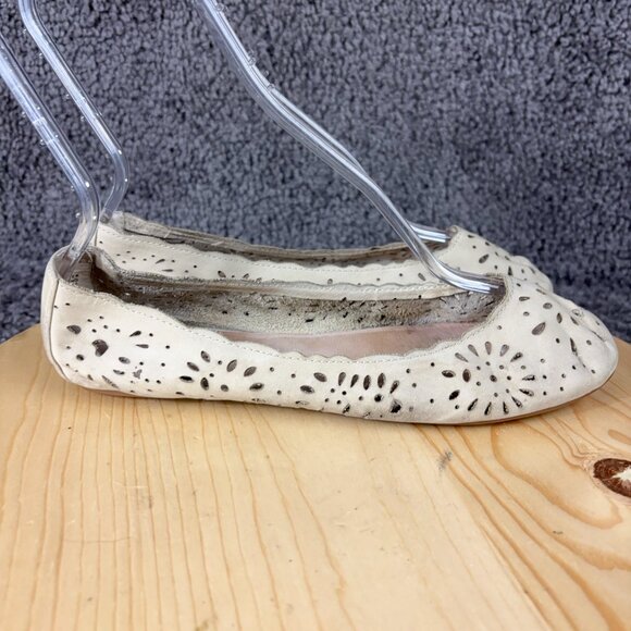Miz Mooz Shoe Parvati Ballet Flats Womens Size 9 Leather Ivory Slip On Casual - Picture 4 of 8